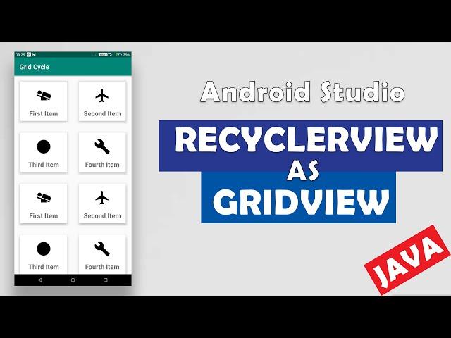 Display Recyclerview as GridView in Android Studio | Android Basic Tutorial