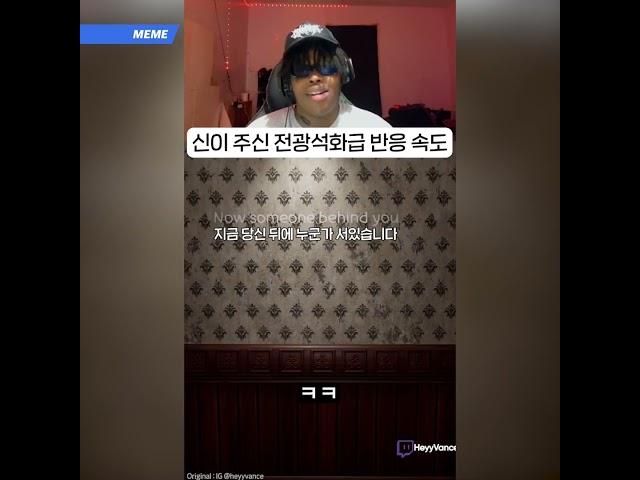 신이 내려주신 반응 속도