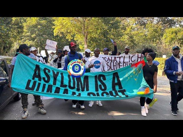 Sierra Leoneans protest in Berlin about the massive deportation in Germany