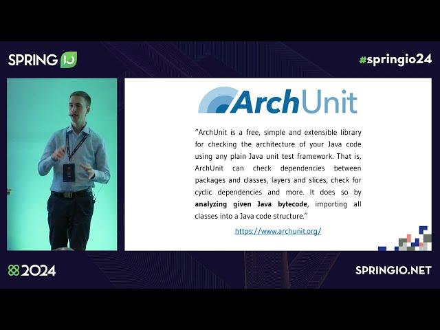 Unit Test Your Spring Architecture With ArchUnit by Roland Weisleder @ Spring I/O 2024