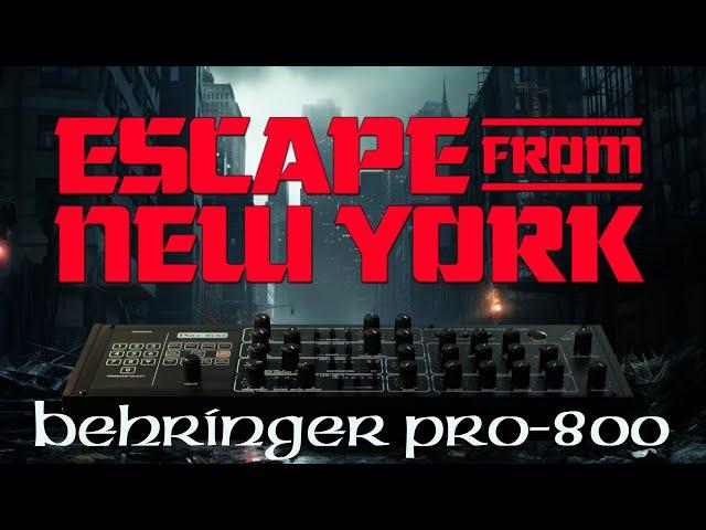 Escape From New York Theme with Behringer Pro-800 (One Synth Only)