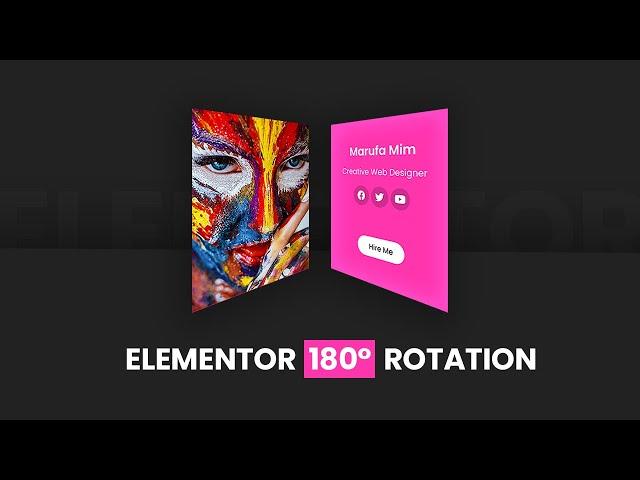 Elementor 3D Flip User Profile Card | WordPress Elementor Pro Tutorial | Elementor Tricks