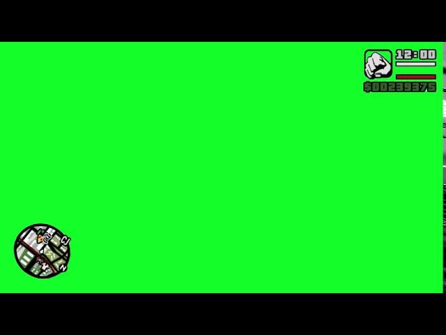 GREEN SCREEN gta san andreas hud rgp animated map no copyrights