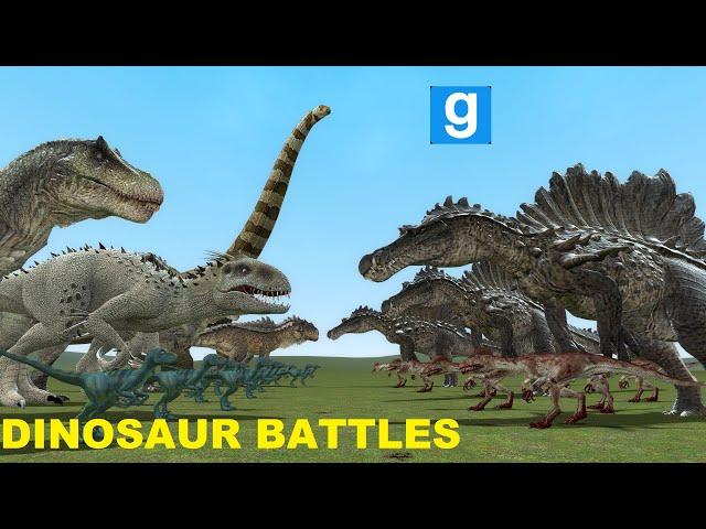 NEW DINOSAUR BATTLES - GMOD FIGHTS