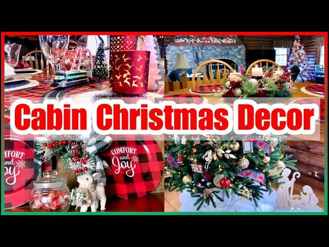 CHRISTMAS LOG CABIN DECOR IDEAS | LOG CABIN COUNTRY CHRISTMAS