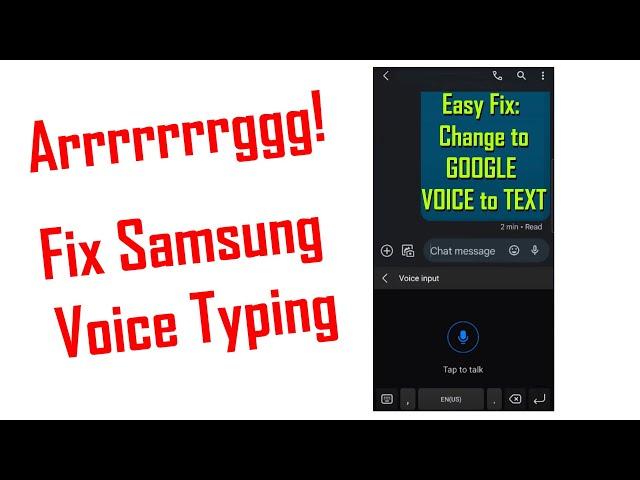 EASY FIX: Change Voice to Text from Samsung to Google Voice to Text