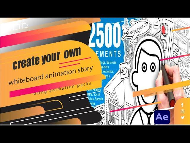 How to make free whiteboard animations | fast & easy | in adobe after effects