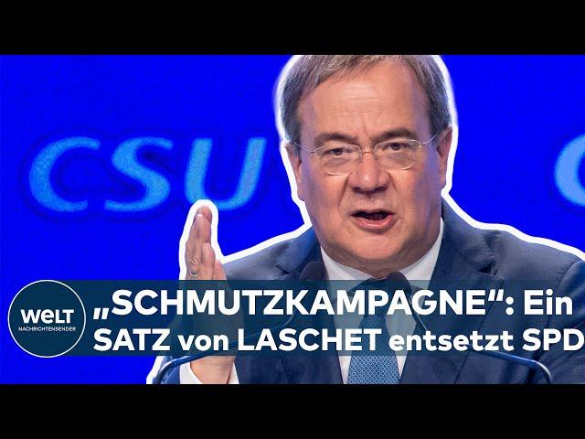 BUNDESTAGSWAHL: "Schmutzkampagne!" - Dieser Satz von Armin Laschet macht die SPD wütend I WELT News