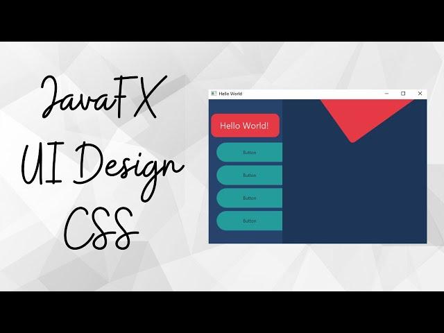 JavaFX UI Design CSS #1 - Reactive Buttons