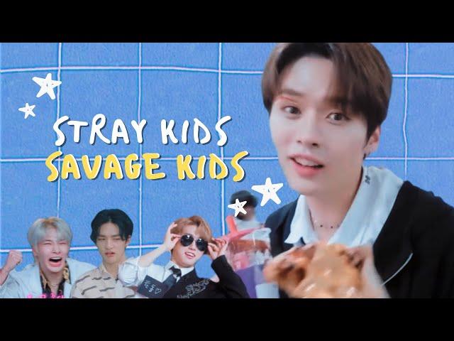 Stray Kids 8 dakika boyunca Savage Kids oluyor Komik Anlar