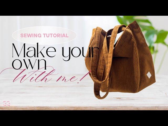 DIY Corduroy Tote bag Beginners can do it!