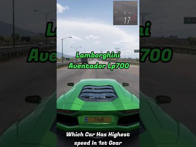 Which Car Has Highest speed in 1st Gear #logitechg29 #forzahorizon5