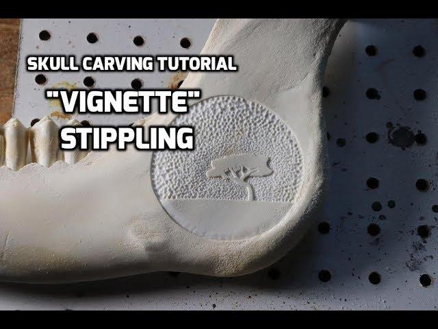 Skull Carving Technique: Vignette Stippling