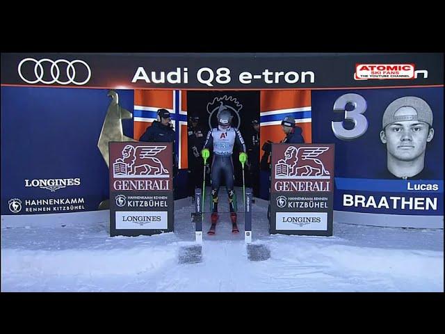 Lucas Braathen  - men's slalom Kitzbuhel (1st run), Jan 22, 2023 #weareskiing @atomic