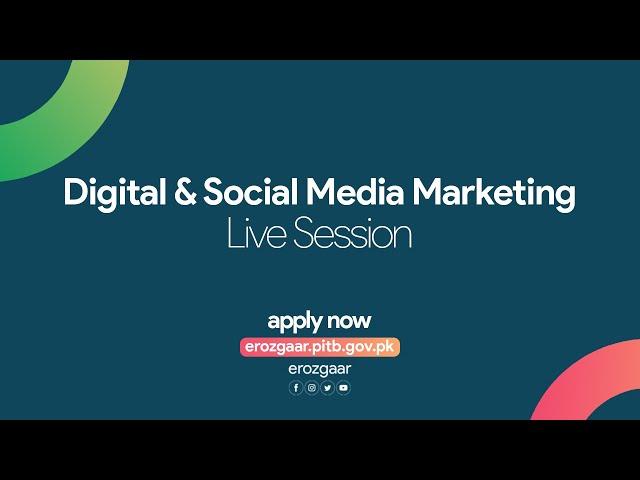 e-Rozgaar Training Program - Live Session on Digital & Social Media Marketing