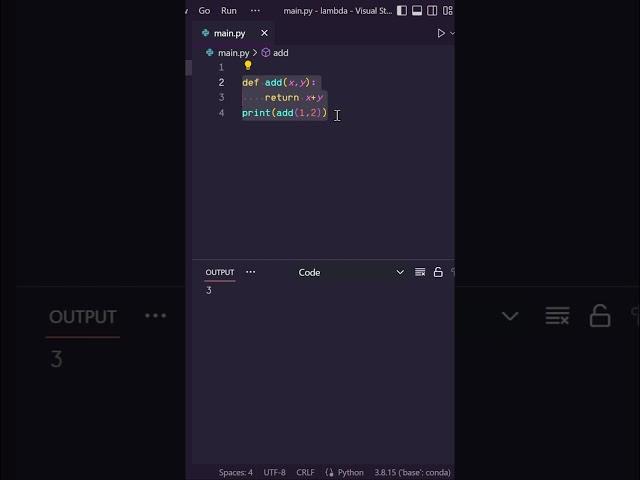 Python LAMBDA FUNCTION?! #python #programming #coding