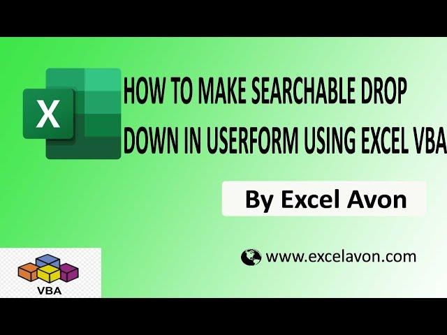 How to make Searchable Dropdown in Userform using Excel VBA