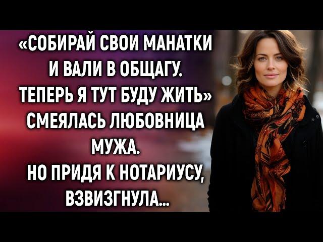 Теперь я тут буду жить, смеялась любовница мужа. Но придя к нотариусу…