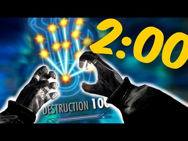 Don't Waste YOUR TIME!! Destruction to 100 in 2 MINUTES!! Skyrim AE 2024