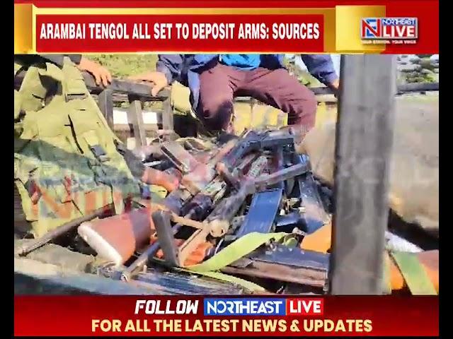 Manipur: Members Of Arambai Tengol Reach 1St Manipur Rifle Camp In Imphal To Surrender Arms