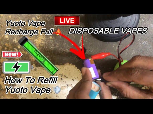 how to refill yuoto vape  | how to charge disposable vape | how to recharge a disposable vape  |