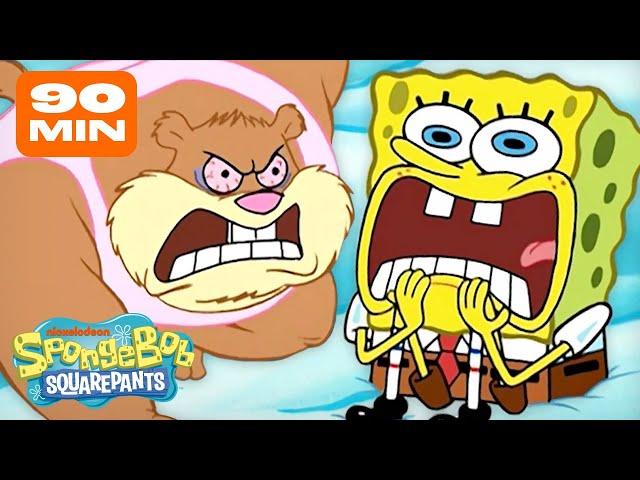 SpongeBob's ANGRIEST Moments  | 90 Minute Compilation | SpongeBob