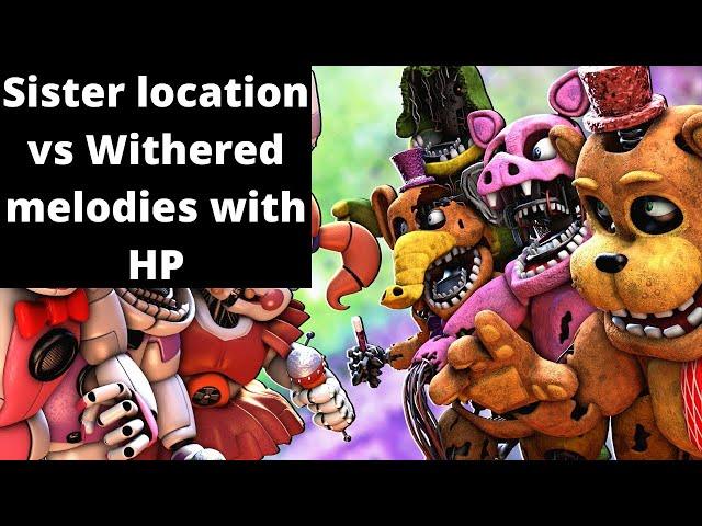 Withered melodies vs sister location with healthpoints