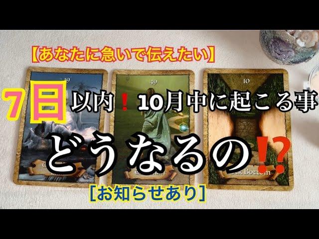 【緊急予報️】あなたに急いで伝えたい7日以内に起こる事10月中にどうなる⁉️【ルノルマンカードリーディング占い】恐ろしいほど当たる