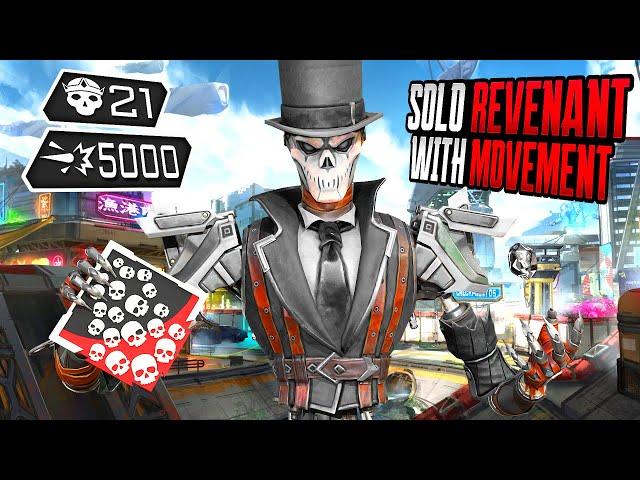 SOLO REVENANT MOVEMENT 21 KILLS AND 5000 DAMAGE (Apex Legends Gameplay)