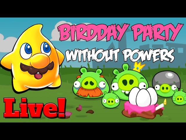 Can you beat Birdday Party WITHOUT Bird Powers?! (Angry Birds Powerless)