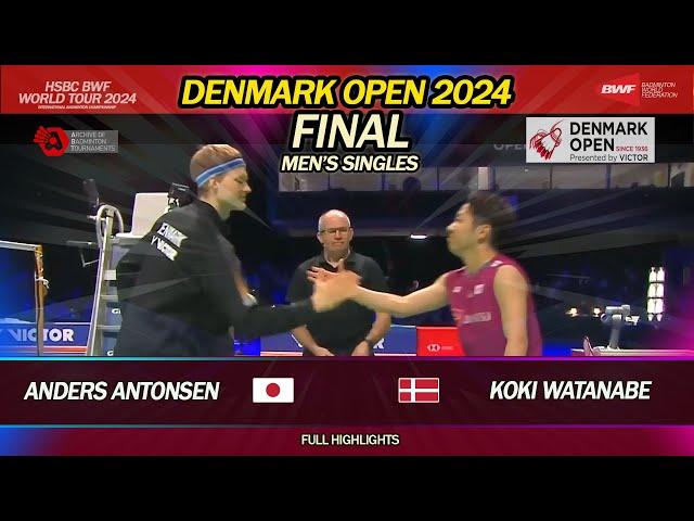 Final - MS | Denmark Open 2024 | Anders Antonsen vs Koki Watanabe | Highlights