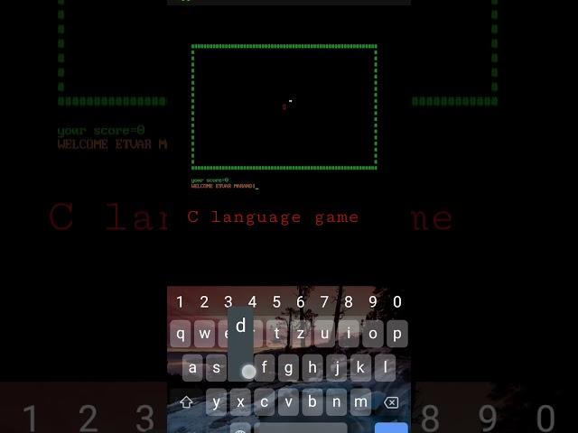 c language game project