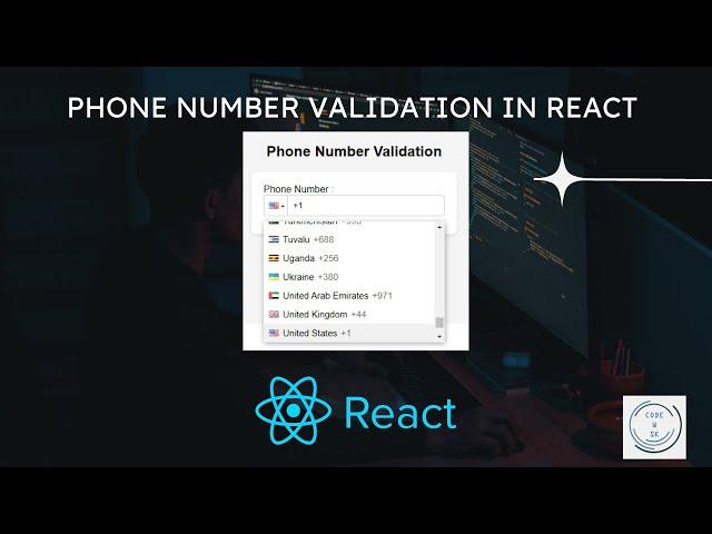 Phone Number Validation in React With a Country Flag Dropdown