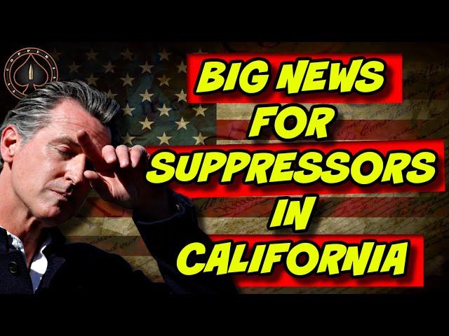 Huge New Development To Legalize Suppressors In California