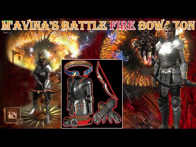 Diablo 2 Resurrected -  Sets M'avina's Battle Hymn Fire Bowazon Build Uber Tristram