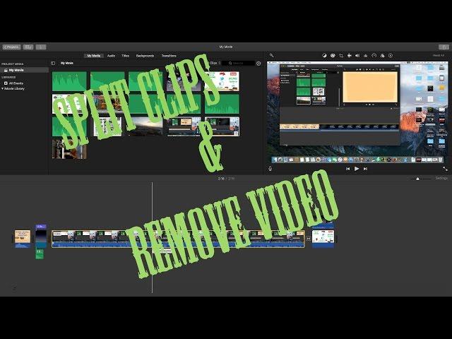 Imovie tips Split Clips and Remove Video