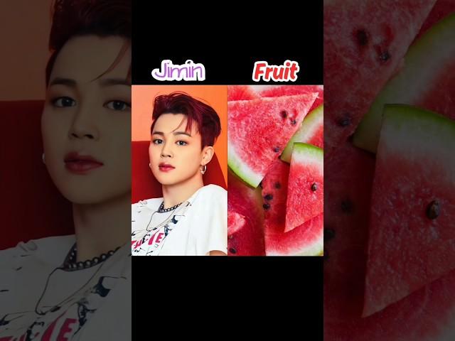 BTS member's favourite fruit  #kpopidolk #kpopedit #jk #jimin #rm #jin #bts #jhope #btsv #suga