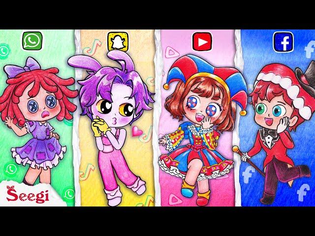 IF Pomni, Jax, Ragatha, Caine In Social Media Hot Trends - Amazing Digital Circus | DIY Paper Dolls