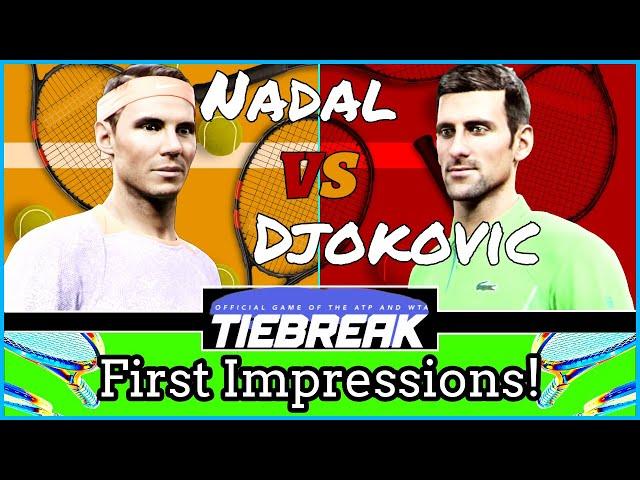 Tiebreak Tennis First Impressions - Rafael Nadal vs Novak Djokovic Gameplay