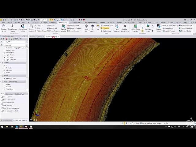 Utilizing the Cutting Plane View in TBC for Linear Feature Extraction