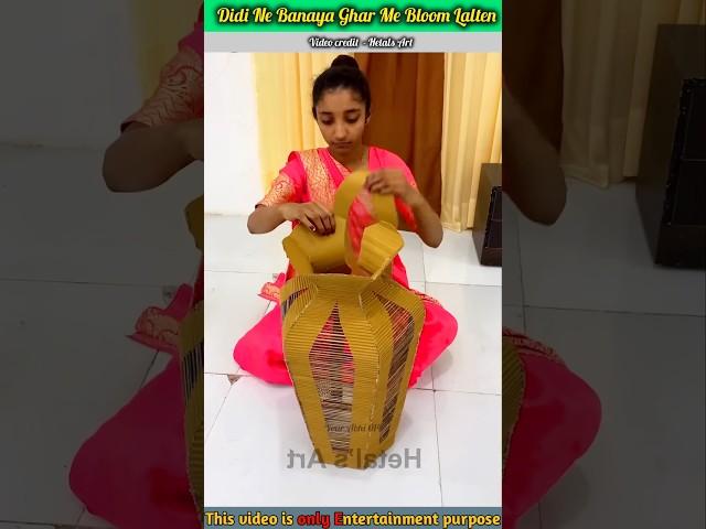 "She Made a Bloom Lantern from Just a Carton | Sister’s Love is Priceless ️" #shorts #art