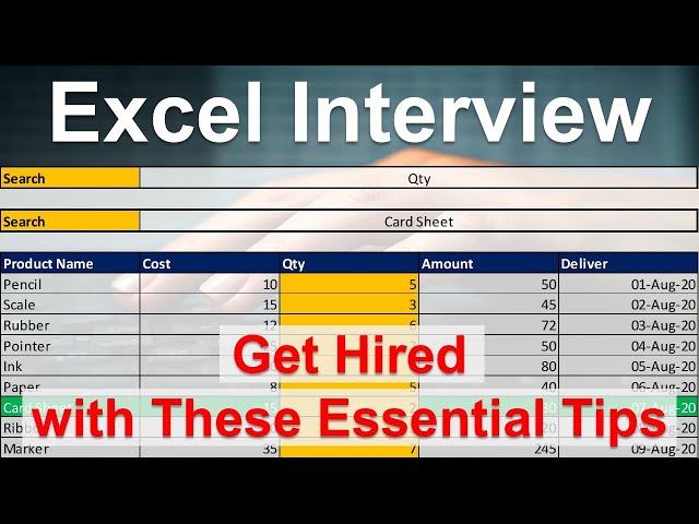 MS Excel Interview Questions and Answers | Excel Interview | Advanced Excel #exceltutoring