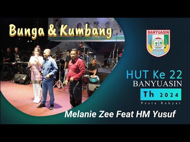 Bunga kumbang Duet Melaniezee  HM Yusuf Kadisporapar Banyuasin Hut 22 Pesta Rakyat