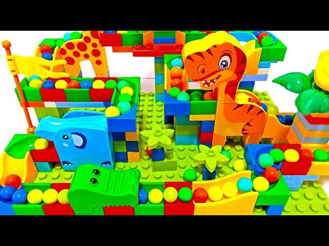 6 types of colorful building blocks! Marble Run ASMR