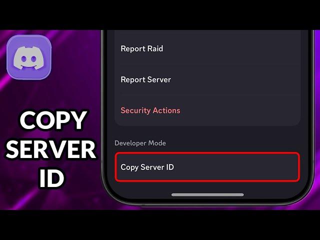 How To Copy Server ID Discord Mobile