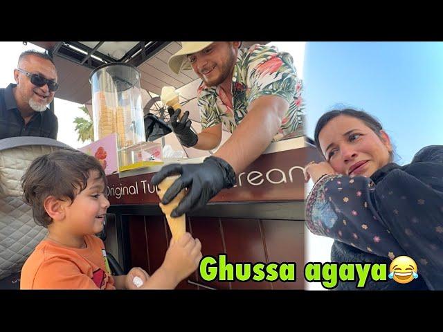 Turkish ice cream prank with basil and mama | Basil ko ghussa agaya end mai