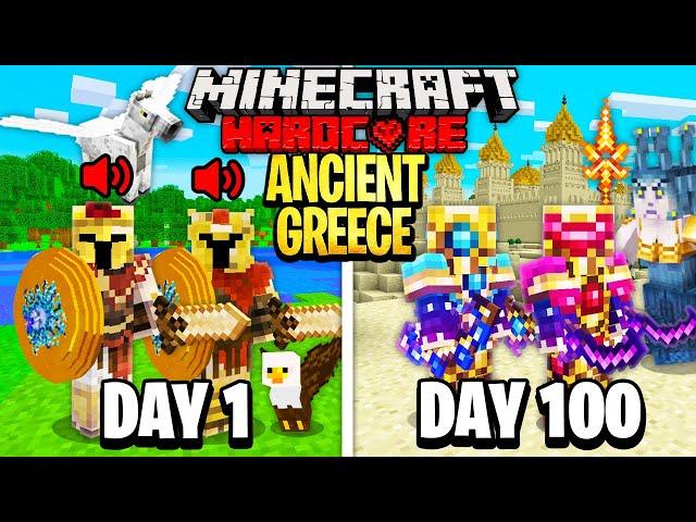 We Survived 100 Days in Ancient Greece on Minecraft... Here's What Happened...