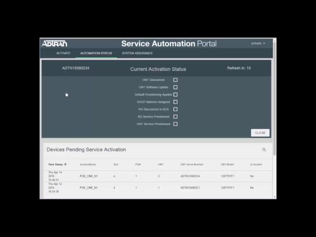 ADTRAN - Services Activation Automation