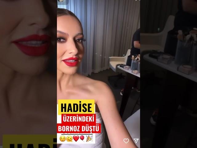 Hadise üzerindeki bornoz düştü bakın ne gözüktü