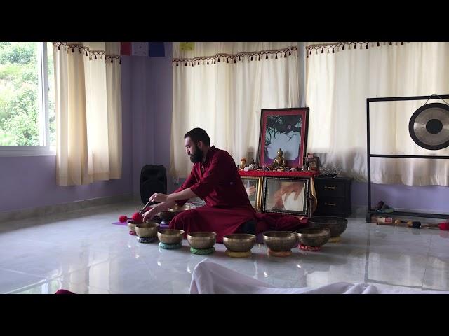 Singing bowl therapy at OSHO Divine Zone